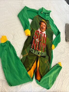 Buddy the Elf Women's Fleece Son of A NutCracker Union Suit Pajama XS (0-2)